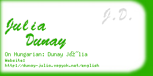 julia dunay business card